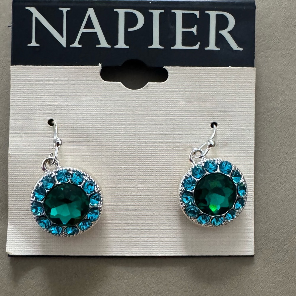 ✳️ Elegant Blue Green Gemstone Earrings - Picture 4 of 6